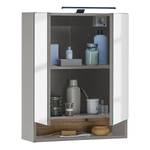 Armoire de toilette Emporia (éclairage) Gris mat - Largeur : 60 cm