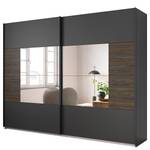 Armoire Barea - Portes miroirs Gris métallisé - Largeur : 271 cm