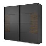 Armoire à portes coulissantes Barea Gris métallisé - Largeur : 226 cm