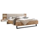 Bed met nachtkastjes + verlichting River Viking eikenhouten look/wit