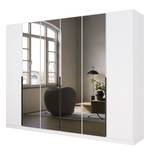 Armoire à portes battantes Skyla B Miroir gris - Blanc alpin - Largeur : 271 cm