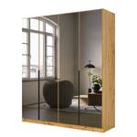 Drehtürenschrank Skyla Typ A Grauspiegel - Eiche Artisan Dekor - Breite: 181 cm