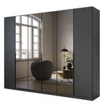 Draaideurkast Skyla type B grijs spiegelglas - Metallic grijs - Breedte: 271 cm