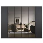 Draaideurkast Skyla type B grijs spiegelglas - Metallic grijs - Breedte: 271 cm