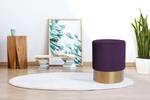 Hocker Nano Typ A Stahl - Samt - Violett