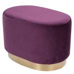 Hocker Nano Typ C Stahl - Samt - Violett - Breite: 36 cm