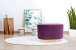 Hocker Nano Typ C Stahl - Samt - Violett - Breite: 36 cm