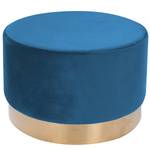 Hocker Nano Typ C Stahl - Samt - Blau - Breite: 55 cm