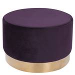 Hocker Nano Typ C Stahl - Samt - Violett - Breite: 55 cm