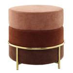 Hocker Matilda Typ B Eisen / verchromt - Samt - Terracotta