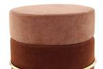 Hocker Matilda Typ B Eisen / verchromt - Samt - Terracotta