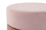 Hocker Matilda Typ A Eisen / verchromt - Samt - Rosa