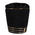 Hocker Doric Typ D Baumwolle / Acryl - Schwarz / Gold