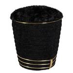 Hocker Doric Typ D Baumwolle / Acryl - Schwarz / Gold