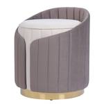 Hocker Corvin Edelstahl - Polyester - Creme / Taupe