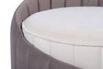 Hocker Corvin Edelstahl - Polyester - Creme / Taupe