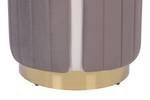 Hocker Corvin Edelstahl - Polyester - Creme / Taupe