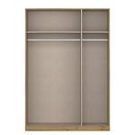 Drehtürenschrank Genua Typ A Eiche Artisan Dekor / Graumetallic - Breite: 136 cm - Ohne Spiegeltür/-en