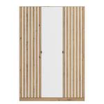 Armoire à portes battantes Genua A Imitation chêne Artisan / Blanc alpin - Largeur : 136 cm - Sans portes miroir