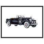 Bild Watercolor Retro Car Buche Massiv / Acrylglas - Schwarz - 63 x 83 cm