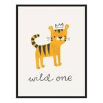 Bild Wild One Buche Massiv / Acrylglas - Schwarz - 63 x 83 cm