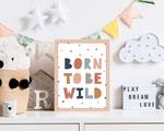 Bild Born To Be Wild Buche Massiv / Acrylglas - Naturell - 33 x 43 cm