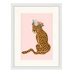 Afbeelding Spring Leopard massief beukenhout/acrylglas - wit - 33 x 43 cm