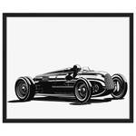 Bild Racing Car Buche Massiv / Acrylglas - Schwarz - 53 x 63 cm