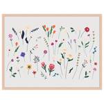 Quadro Soft Flower Mix Faggio massello / Vetro acrilico - Naturale - 63 x 83 cm