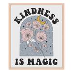 Quadro Kindness Faggio massello / Vetro acrilico - Naturale - 53 x 63 cm