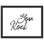 Afbeelding You Rock massief beukenhout/acrylglas - zwart - 33 x 43 cm