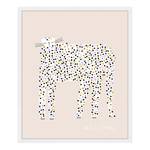 Quadro Cool Leopard Faggio massello / Vetro acrilico - Bianco - 53 x 63 cm