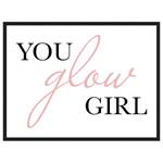 Bild You Glow Girl Buche Massiv / Acrylglas - Schwarz - 63 x 83 cm