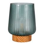 Lampe Glamour - Type A Placage en bois véritable / Verre coloré - 1 ampoule - Turquoise