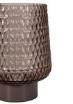 Lampe Glamour - Type B Aluminium / Verre coloré - 1 ampoule - Marron