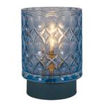 Tafellamp Glamour type C aluminium/gekleurd glas - 1 lichtbron - Blauw