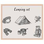 Bild Camping Set Buche Massiv / Acrylglas - Naturell - 53 x 63 cm