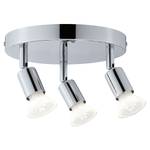 Plafonnier Spotlight Carolina rond Métal - Chrome - 3 ampoules