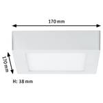 LED-Deckenleuchte Lunar Aluminium - 1-flammig - Weiß - 17 x 3.8 cm