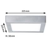 LED-Deckenleuchte Lunar Aluminium - 1-flammig - Chrom - 23 x 3.8 cm