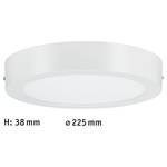 Lampada da soffitto LED rotonda Lunar Alluminio - 1 punti luce - Bianco - Diametro: 23 cm