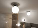 Lampada da soffitto Gove Vetro opale / Cromo - 1 punto luce - Chrome - Diametro: 12 cm