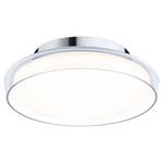 Plafondlamp Luena chroom/transparant glas - zilverkleurig/wit- 1 lichtbron - Diameter: 25 cm