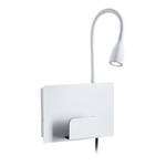 Wandlamp Halina aluminium - 1 lichtbron - Wit