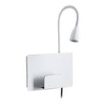 Wandlamp Halina aluminium - 1 lichtbron - Wit