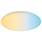 Plafondlamp Velora aluminium - wit - 1 lichtbron - Diameter: 60 cm