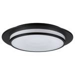 Lampada da soffitto Egron Alluminio / Vetro materiale plastico - Nero - 1 punto luce