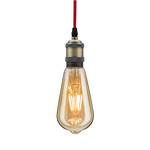 Hanglamp Vintage Edition type B transparant glas/textielmix - rood- 1 lichtbron