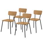 Chaises Velling - Lot de 4 Chêne sauvage / Noir