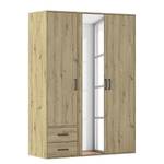 Armoire Voyager avec miroir Imitation chêne Artisan - Largeur : 140 cm - Avec tiroirs